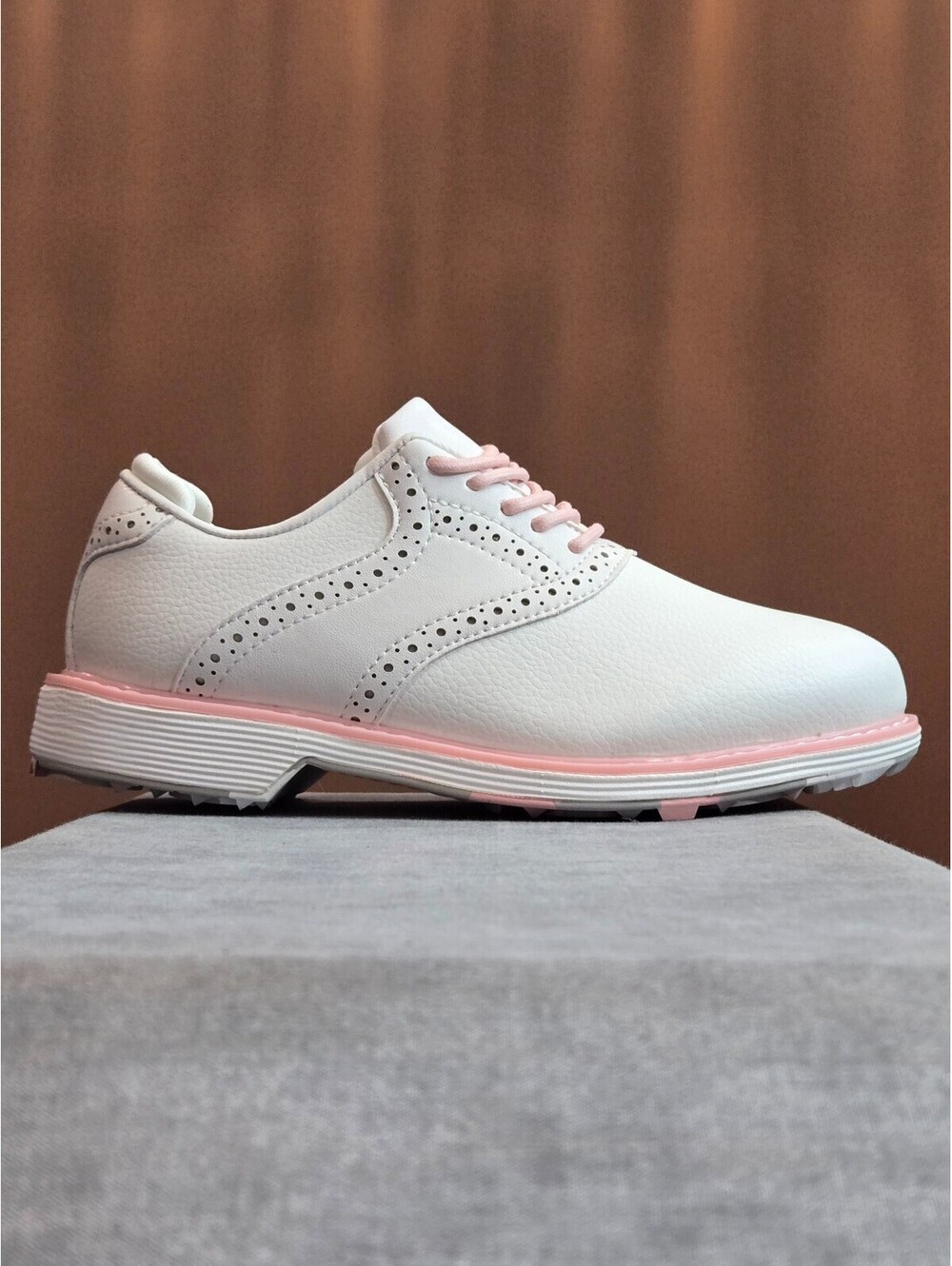 Thestron Golf Shoes w/ Studs - Pink / White - Women's 5.5 (36 EU) BRAND NEW